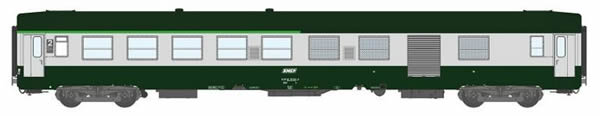 REE Modeles VB-158 - French SNCF Coach Class UIC CAR B5D garrigue green - Concrete grey, White logo, Corail titleblock